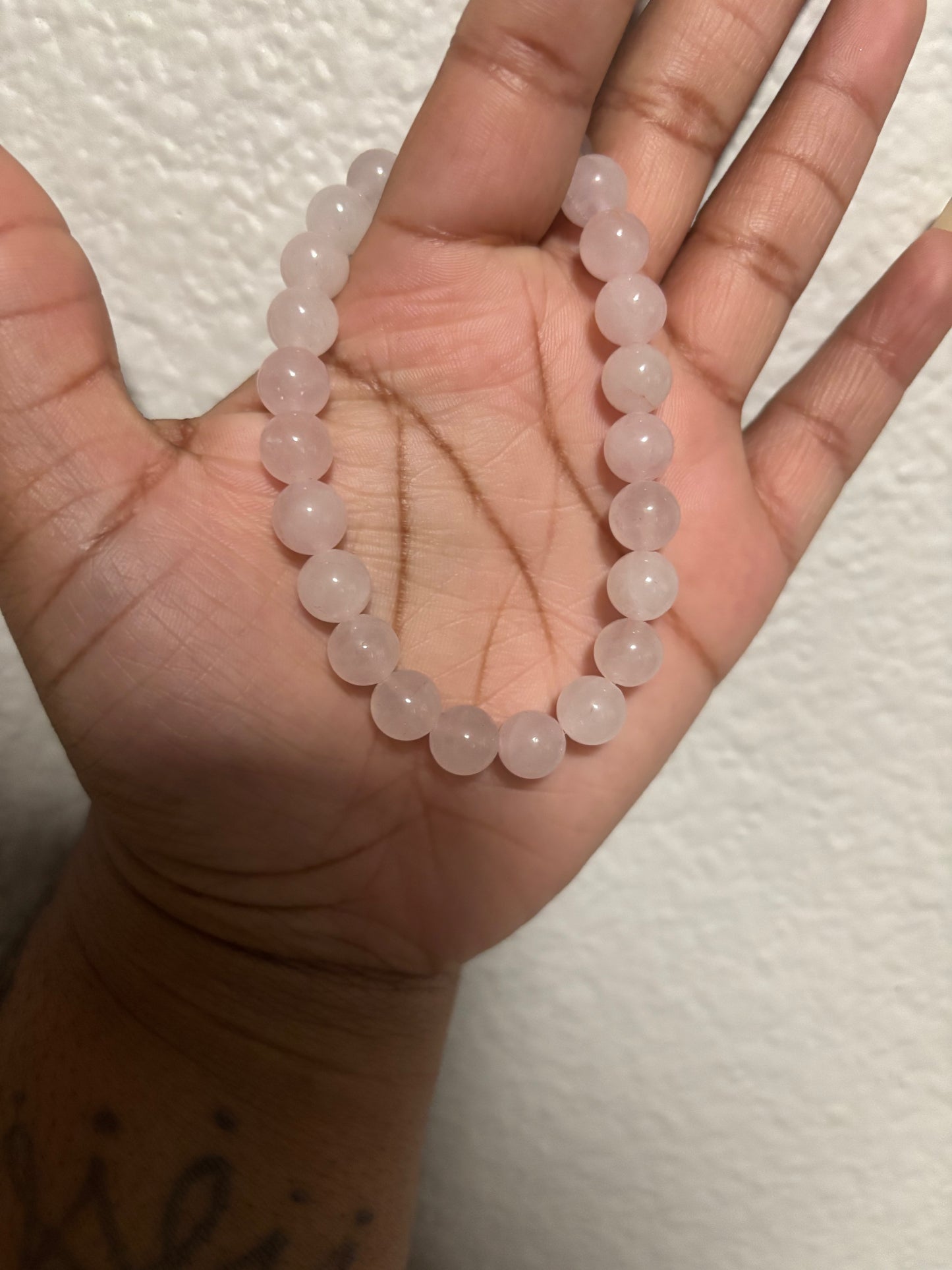 Rose Pink Bead Bracelet
