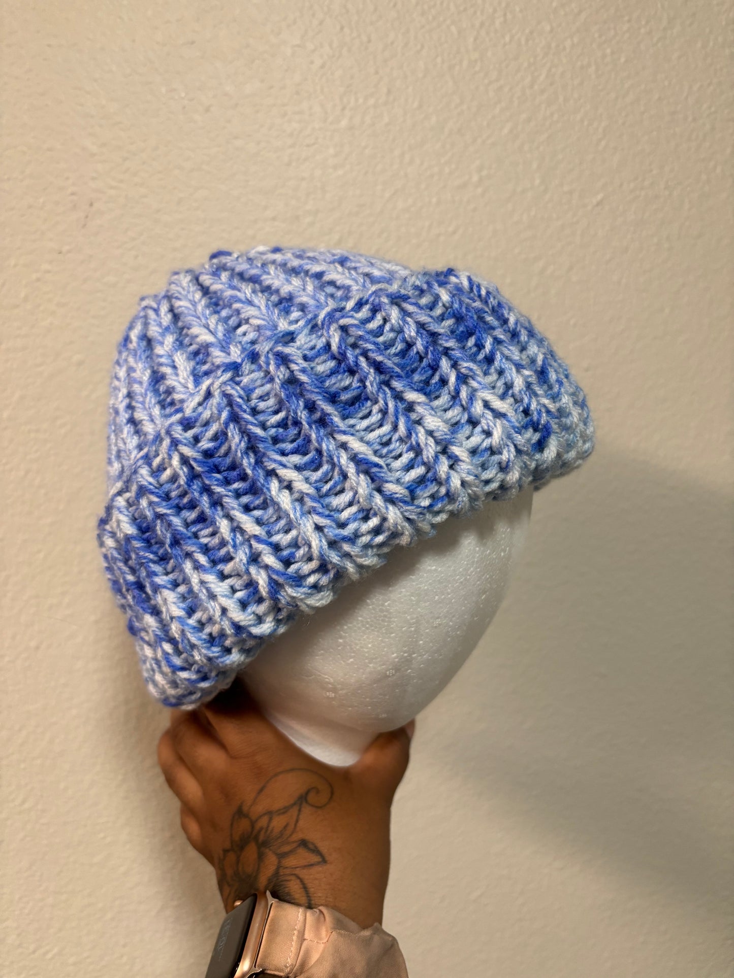 Blue Shades Knit Beanie