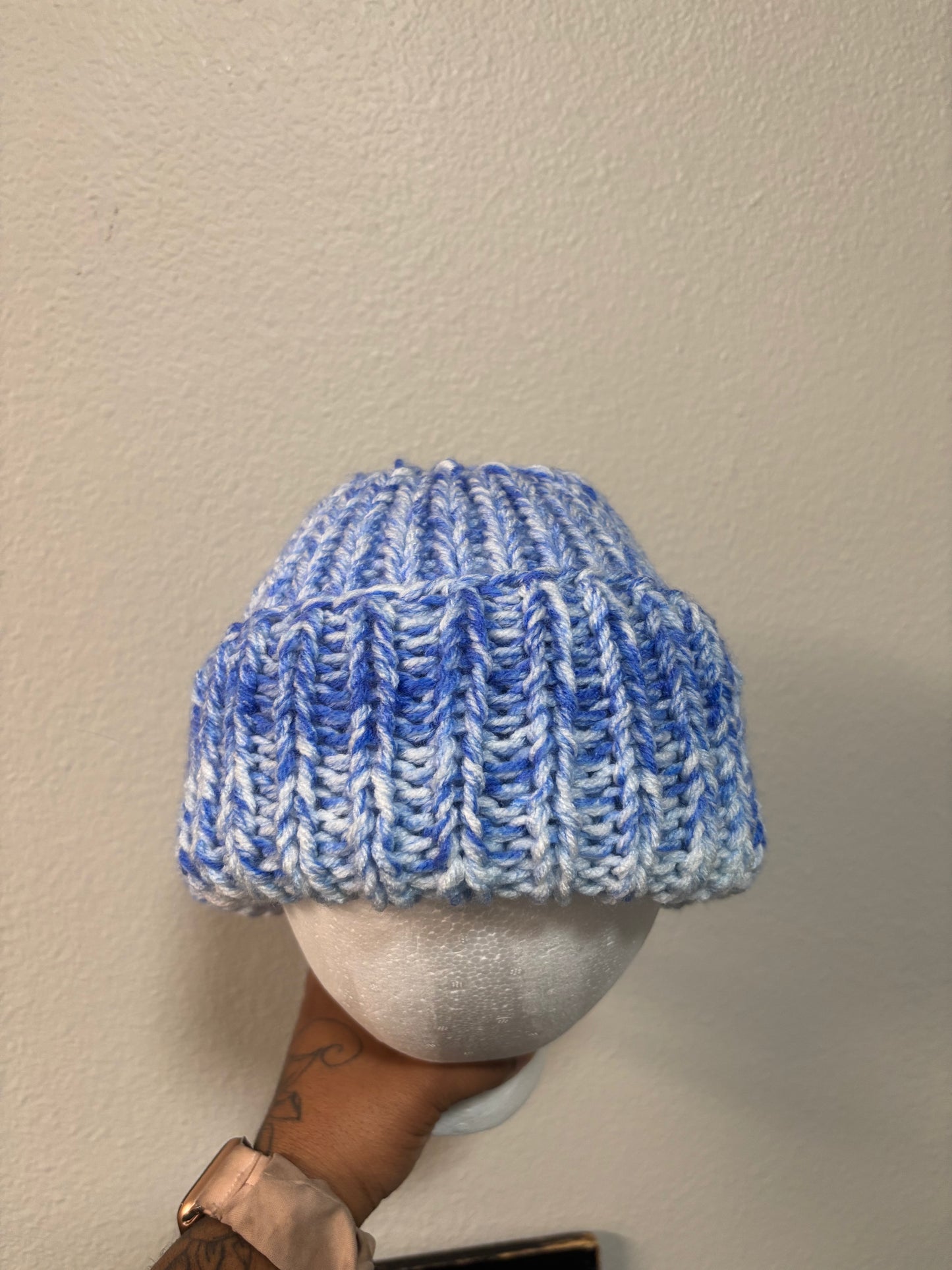Blue Shades Knit Beanie
