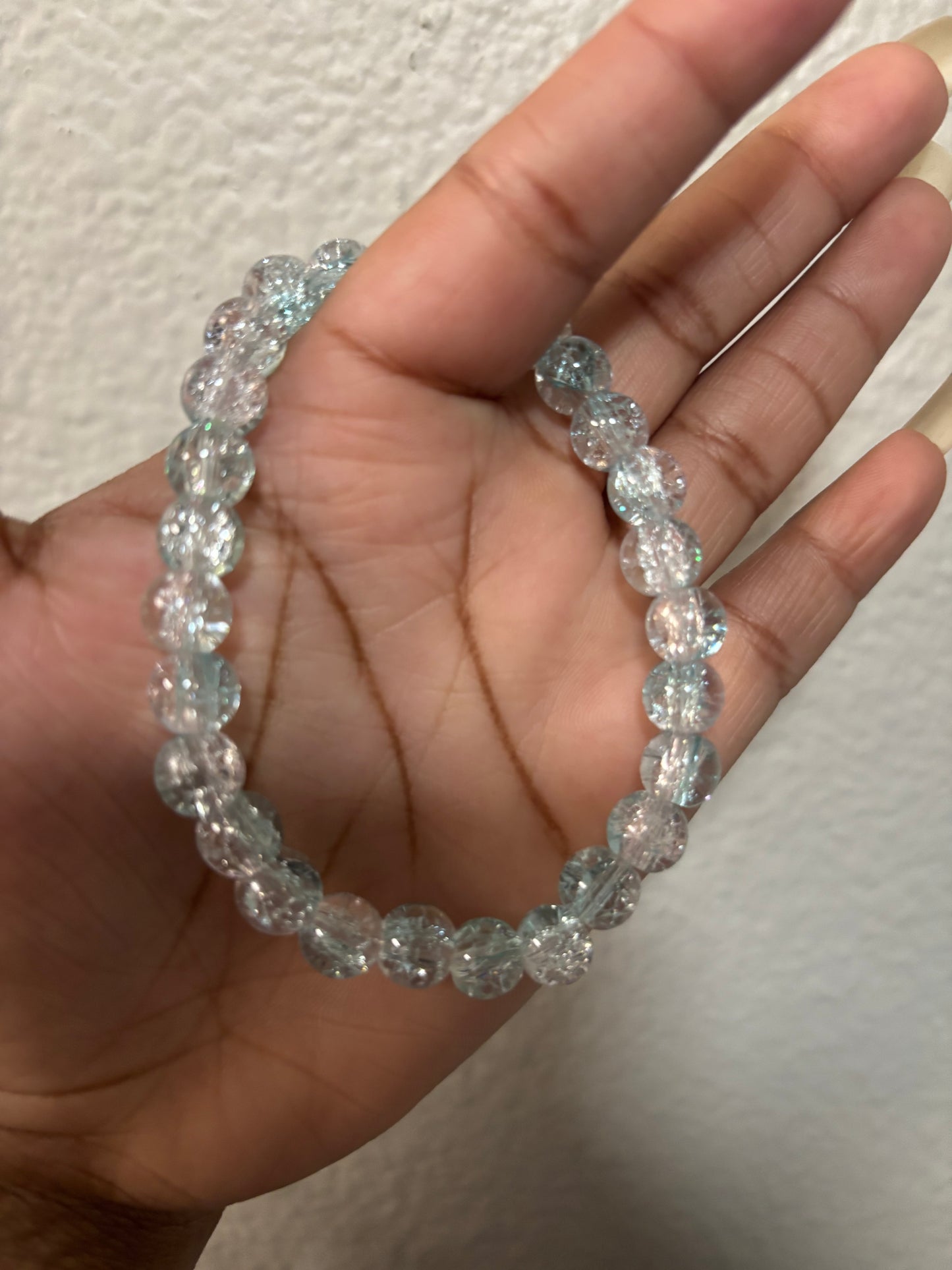 Light Light Blue Bead Bracelet