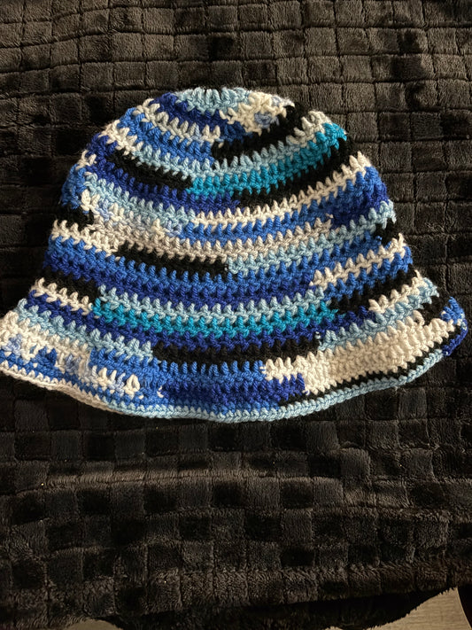 *SE* Upcycled Blue Bucket Hat