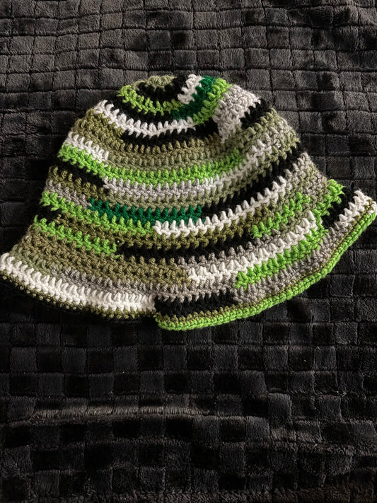 *SE* Upcycled Green Bucket Hat