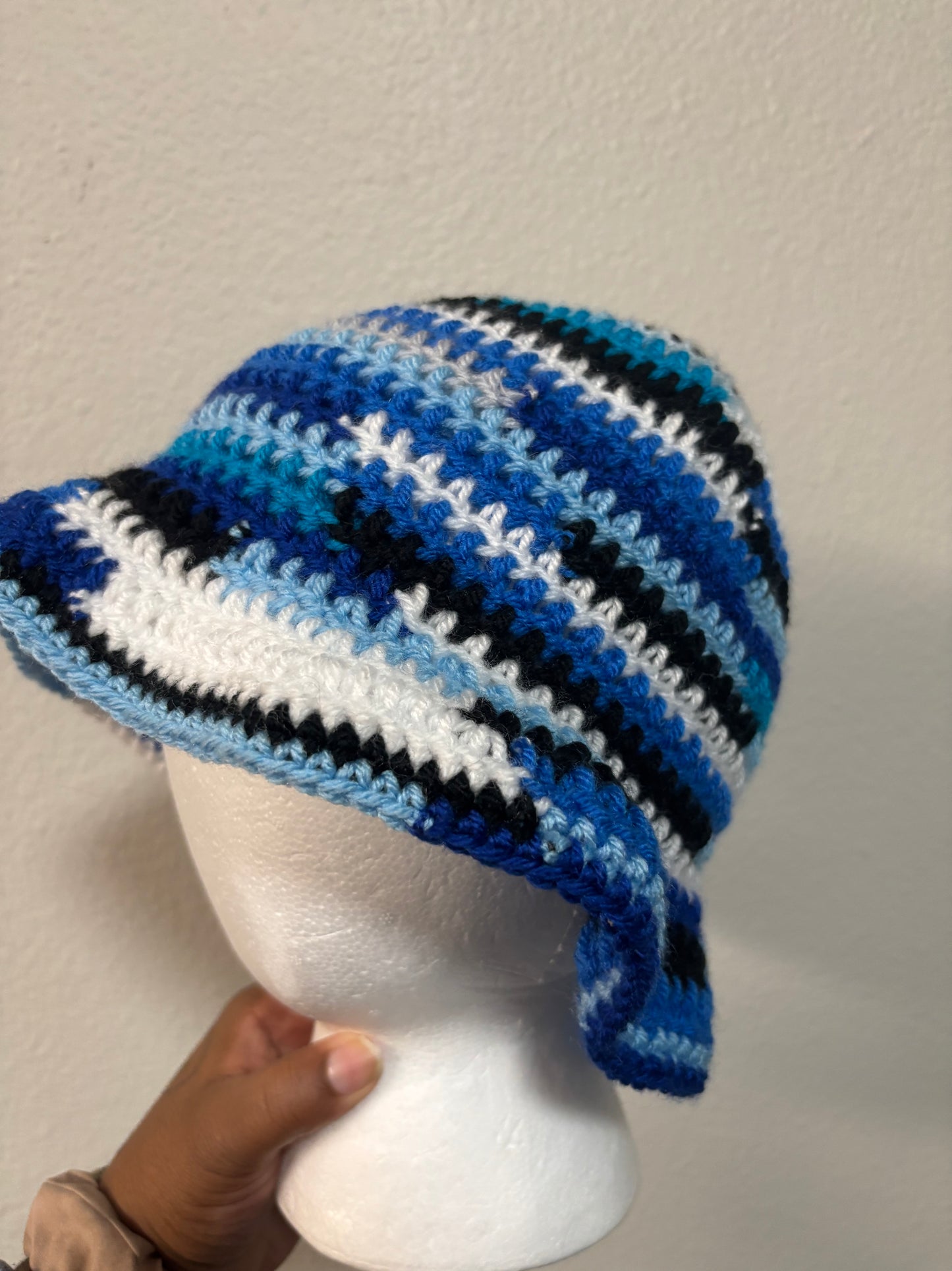 *SE* Upcycled Blue Bucket Hat