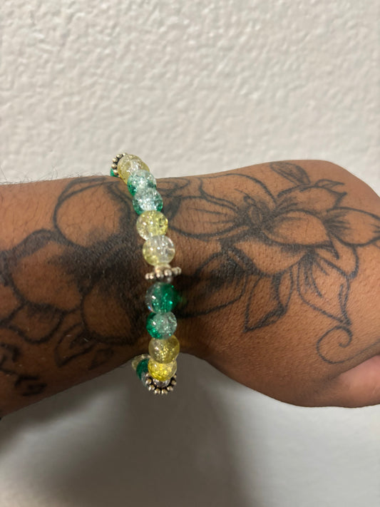 Glossy Mixed Sunflower Bead Bracelet