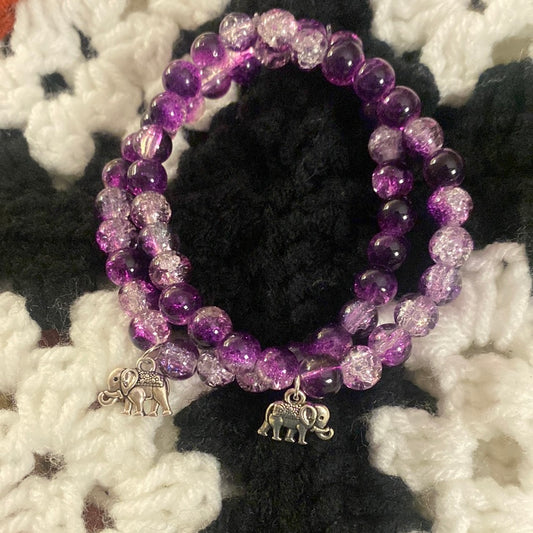 Purple Elephant Bracelet